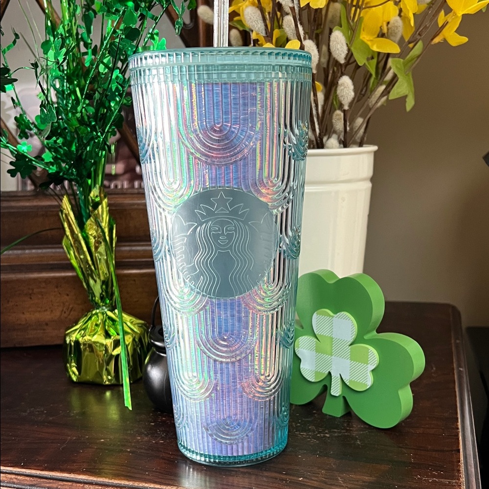 Starbucks Holographic VENTI Blue Green Tumbler